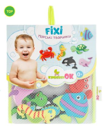 Набір для купання KinderenOK Fixi Морські тварини (170717) Набір для купання KinderenOK Fixi Морські тварини (170717)