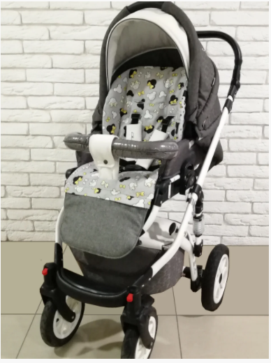 Матрацик-вкладиш у коляску універсальний двосторонній Z&D New (yellow mickey) Матрацик-вкладиш у коляску універсальний двосторонній Z&D New (yellow mickey)