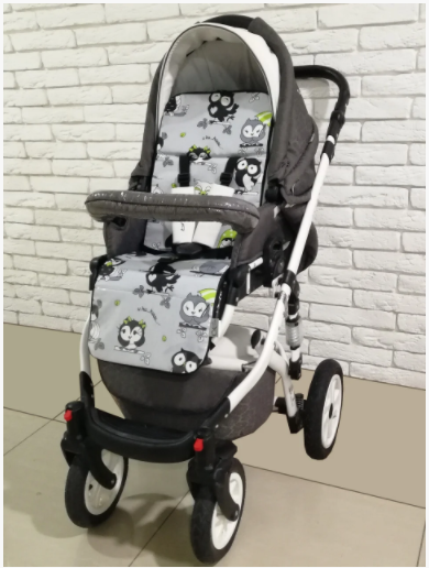 Матрац в коляску,ортопедичний Кокос Ok Style Совушки (Салатові) Матрац в коляску,ортопедичний Кокос Ok Style Совушки (Салатові)