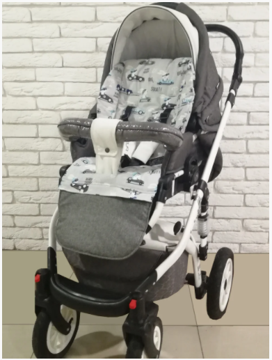 Матрацик-вкладиш у коляску універсальний двосторонній Z&D New (blue bunny) Матрацик-вкладиш у коляску універсальний двосторонній Z&D New (blue bunny)