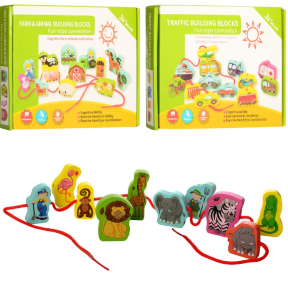 Дерев`яна іграшка Шнурівка транспорт Дерев`яна іграшка Шнурівка транспорт